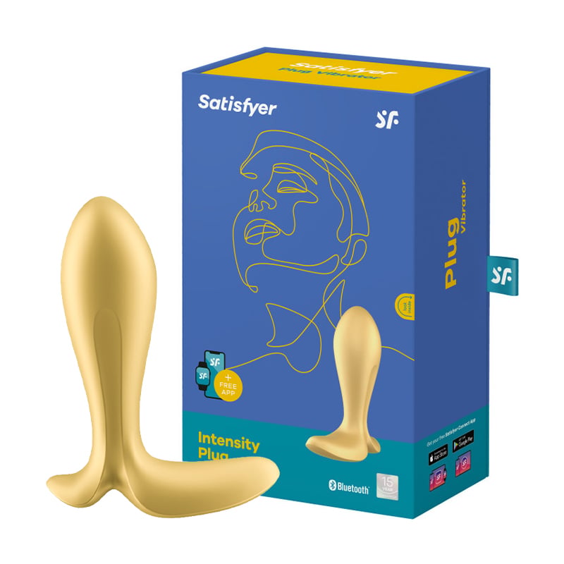 Анальна смарт-пробка Satisfyer Intensity Plug з вібрацією, золотиста, 1 шт