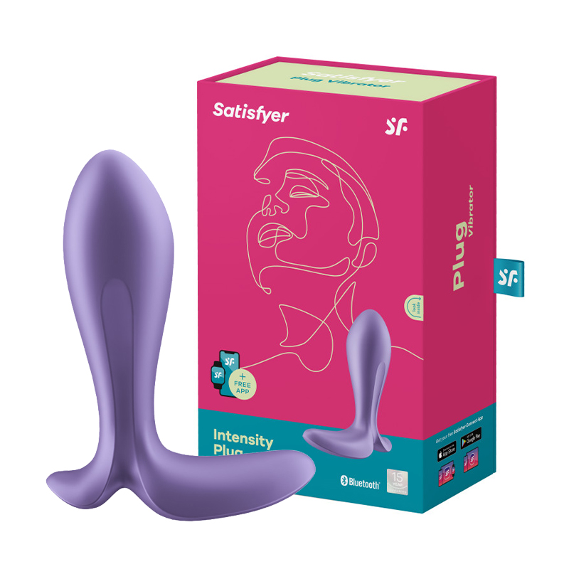 Анальна смарт-пробка Satisfyer Intensity Plug з вібрацією, фіолетова, 1 шт